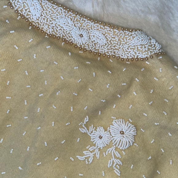 Vintage Gene Shelly Hand Beaded Angora Sweater - Picture 14 of 14